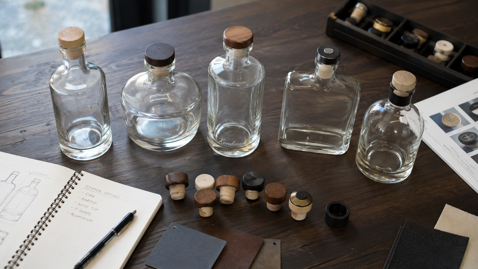 Source custom spirits bottle stoppers, corks, screw caps, and ROPP closures for whisky, vodka, gin, rum, tequila, and private-label liquor.